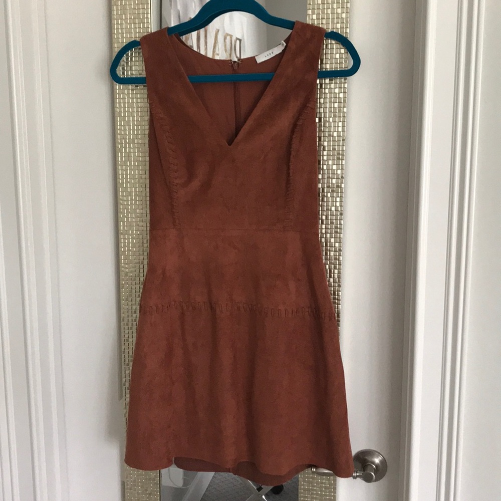 Lush Rust Colored Suede dress